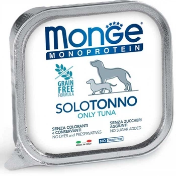 Консервированный корм Monge Monoprotein Dog Solo Tuna – монопротеиновый паштет с тунцом для собак 150 г (70014168)