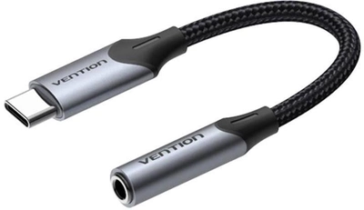 Adapter Vention jack USB Type-C - 3.5 mm 0.1 m Black (6922794751101)