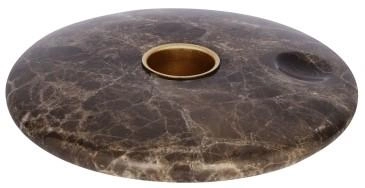 Підсвічник Uyuni Chamber мармуровий коричневий 11.6 см х 2 см (UL-30322) (5708311303234)