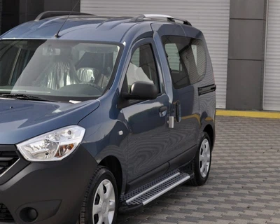 Алюмінієві бічні пороги Allmond Grey для Renault Dokker 2013-2022 (комплект із 2 шт.)