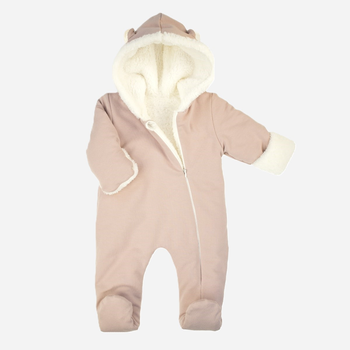 Pajacyk niemowlęcy ciepły polarowy dla dziewczynki Nicol 203270 56 cm Beżowy (5905601026310)