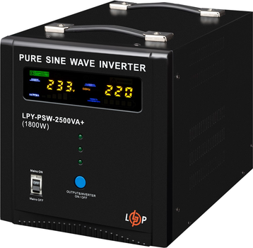 ДБЖ LogicPower LPY-PSW-2500VA+ (1800 Вт) 10A/20A з правильною синусоїдою 24В (LP22874)