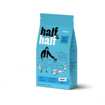 Сухий корм Half&Half Premium Puppy Beef Сухий корм для цуценят усіх порід, із яловичиною 2 кг (1111175734)