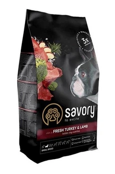 Сухой корм Savory Small Breed rich in Fresh Turkey & Lamb 3 кг (1111162976)