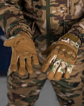 Тактичні рукавиці mechanix mpact з кісточками мультикам bka L