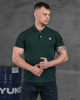 Футболкаполо stone island green mini logo L