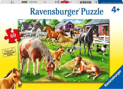 Puzzle Ravensburger Szczęśliwe konie 60 elementów (4005556051755)