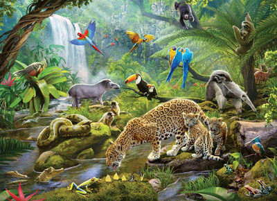 Пазл Ravensburger Тварини тропічного лісу 60 елементів (4005556051663)