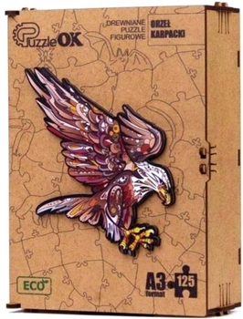 Пазл дерев'яний PuzzleOK Карпатський орел 125 елементів (4821993007496)