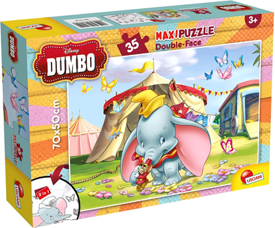 Puzzle dwustronne Lisciani Maxi Dumbo 35 elementów (8008324074150)