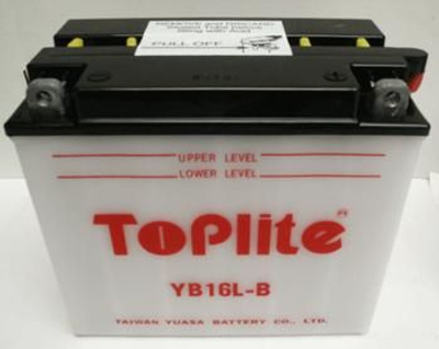 12V,19Ah,д. 176, ш. 101, в.156, об'єм 1,2, вага 6,3 кг, без електроліту TOPLITE YB16L-B