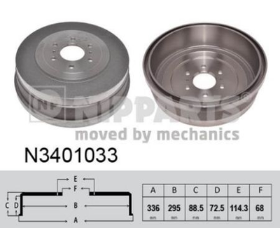 Тормозной барабан Nipparts N3401033