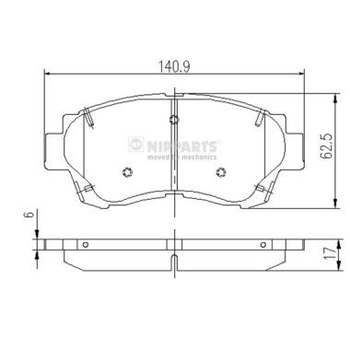 Тормозные колодки дисковые Nipparts J3602060