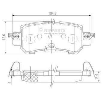 Колодки гальмові дискові Nipparts N3613026