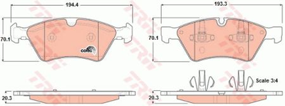 Тормозные колодки TRW TRW GDB1642