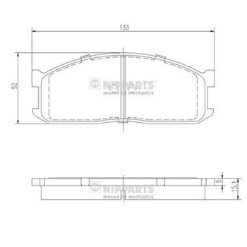 Колодки гальмові дискові Nipparts J3603025