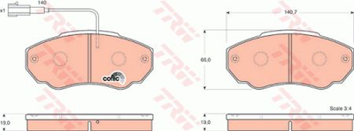 Тормозные колодки TRW TRW GDB1517