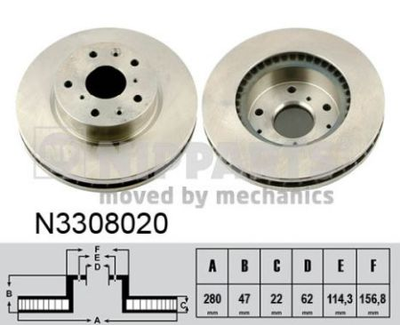 Тормозной диск Nipparts N3308020