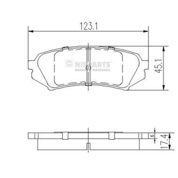 Тормозные колодки дисковые Nipparts J3612022