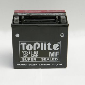 12V,12Ah,д. 152, ш. 88, в.147, електроліт у к-ті, вага 4,5 кг TOPLITE YTX14-BS