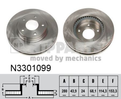 Тормозной диск Nipparts N3301099