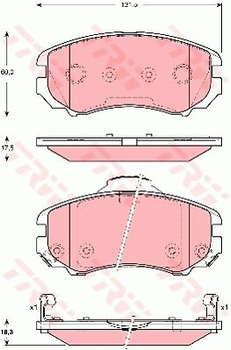 Тормозные колодки TRW TRW GDB3386