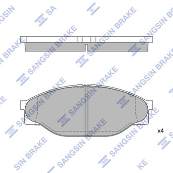 кт. Тормозные колодки дисковые Sangsin SP1139