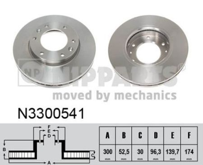 Гальмівний диск Nipparts N3300541