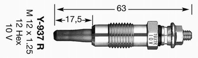 Свеча накаливания NGK Y937R