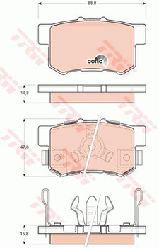 Тормозные колодки TRW TRW GDB3438