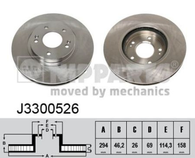 Тормозной диск Nipparts J3300526