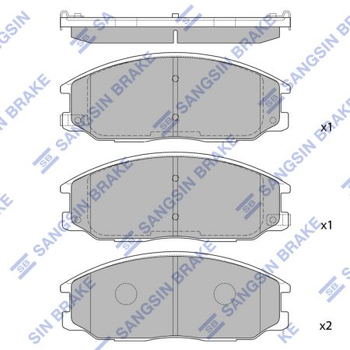 кт. Колодки гальмові дискові Sangsin SP1171