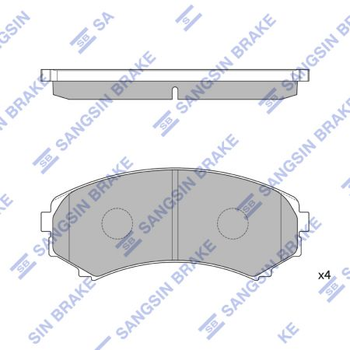 кт. Колодки гальмові дискові Sangsin SP2075