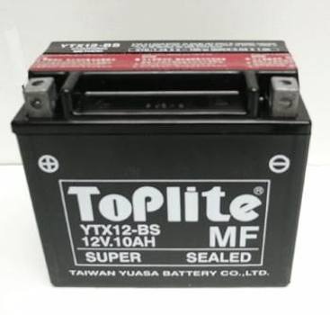 12V,10Ah,д. 152, ш. 88, в.131, электролит в к-те, вес 4 кг TOPLITE YTX12-BS