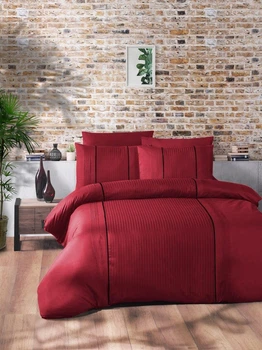 Двоспальний Євро комплект First Choice Elegant Red Ранфорс Преміум