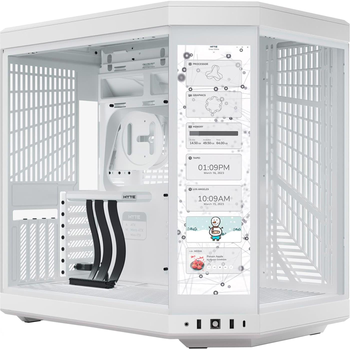 Корпус Hyte Y70 TOUCH White, Mid-Tower / ATX, Micro-ATX и Mini-ITX PC Case with PCIE 4.0 cable included (CS-HYTE-Y70-WW-L) Без БП