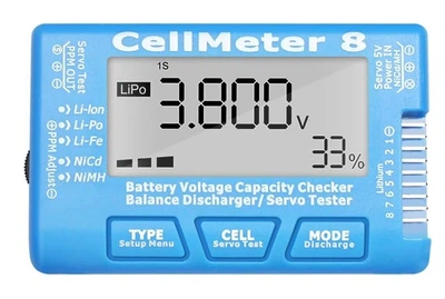 Тестер акккумуляторв CellMeter8 Li-Po/Li-lon/Li-Fe/NiCd/NiMH