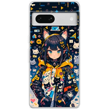 Силиконовый Чехол с Картинкой для Google Pixel 7A Принт (Аниме, Anime) (46064-ysm003)