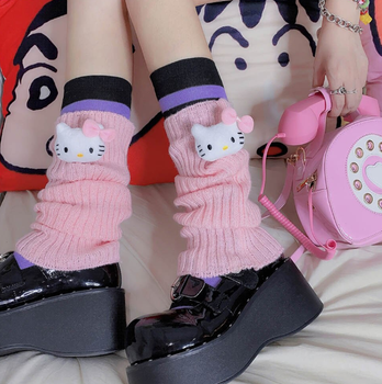 Гетри жіночі підліткові з героєм hello kitty, Санріо Кітті, ані кпоп Мелоді рожевий (AN)26238