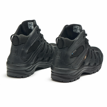 Берці літні тактичні черевики PAV 507 чорні шкіряні сітка Fee Air 44