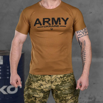 Мужская потоотводящая футболка Army Coolmax койот размер L