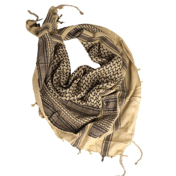 Бавовняний шарф арафатка Mil-Tec / Хустка шемаг койот 110 х 110 см