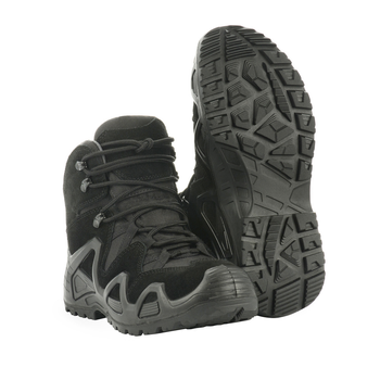 Демисезонные Берцы М-Тас Alligator из натуральной замши / Крепкие Ботинки с мембраной черные размер 40