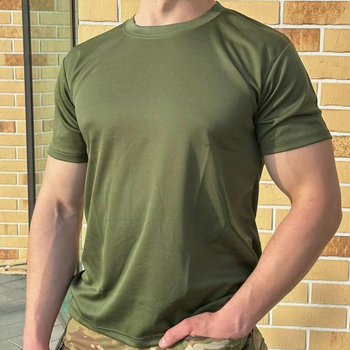 Мужская воздухопроницаемая футболка CoolMax олива размер 3XL