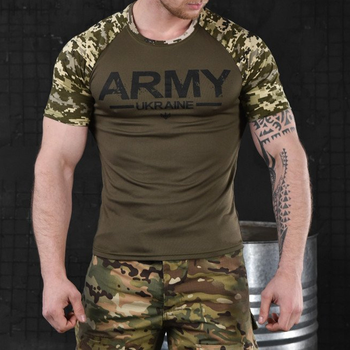 Потоотводящая мужская футболка Odin coolmax с принтом "Army two" олива пиксель размер 3XL