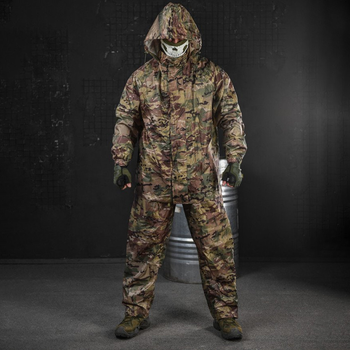 Мужской маскировочный костюм "GEN2" / Влагозащищенная куртка с капюшоном + брюки мультикам размер S
