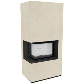 Камінна топка Kratki FLOKI BOX лівий 8 kW Ø 160 в обудові з керамограніту FOKOS SALE