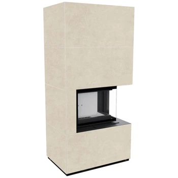 Камінна топка Kratki FLOKI BOX правий 8 kW Ø 160 в обудові з керамограніту FOKOS SALE