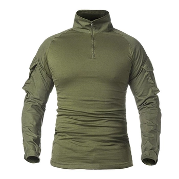 Рубашка тактическая Lesko A655 Green XL мужская с длинным рукавом