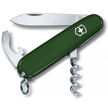 Складной швейцарский нож Victorinox Waiter Green 9in1 Vx03303.4